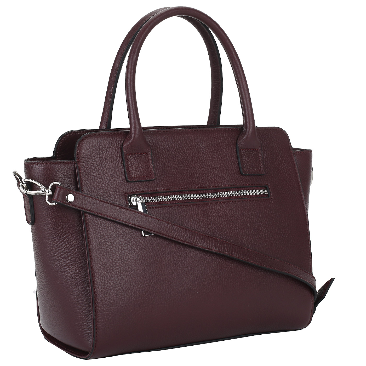 Сумка из бордовой кожи Chatte Marseille