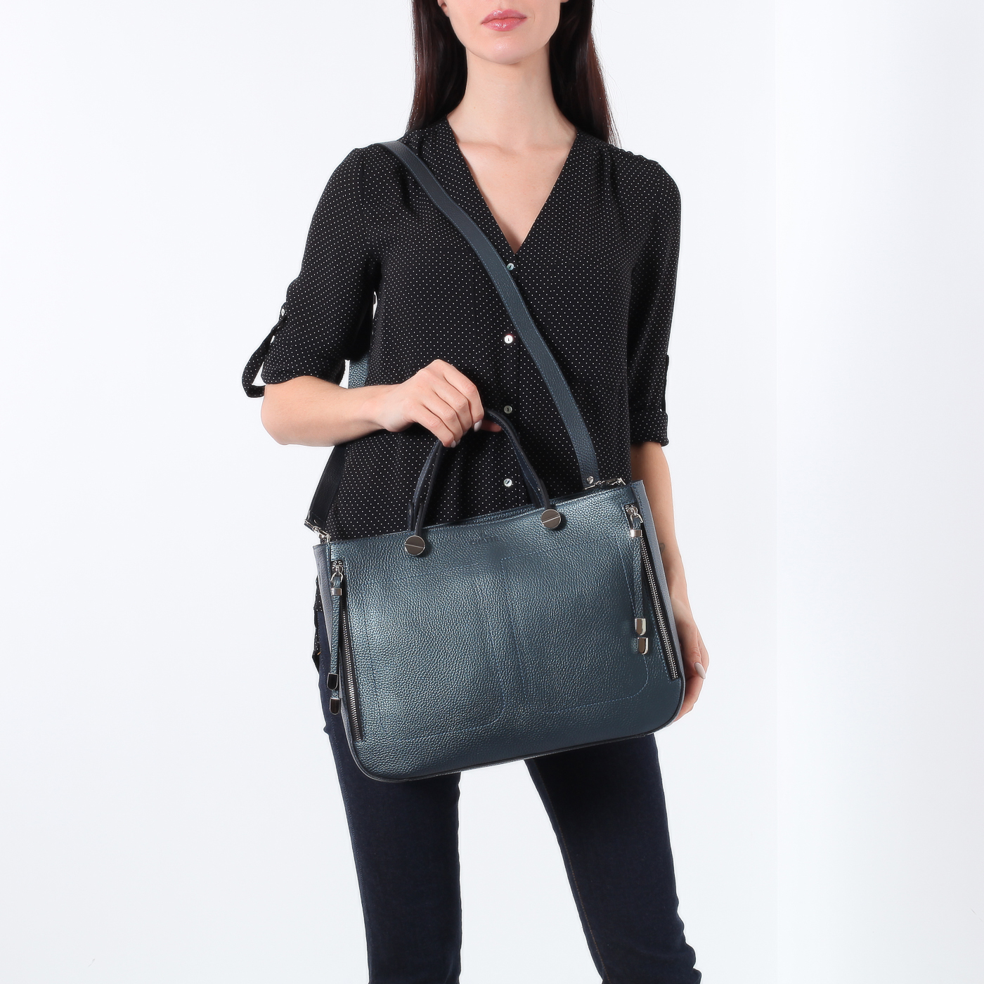 Сине-зеленая сумка Chatte 