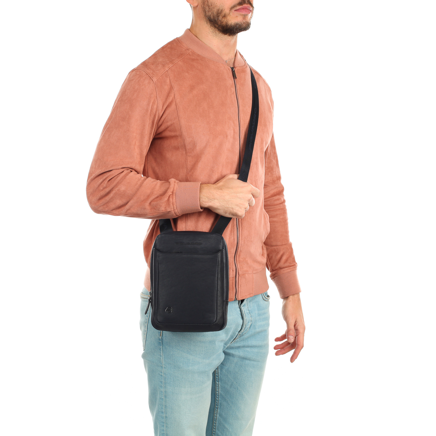 Сумка через плечо на молнии Piquadro Black square