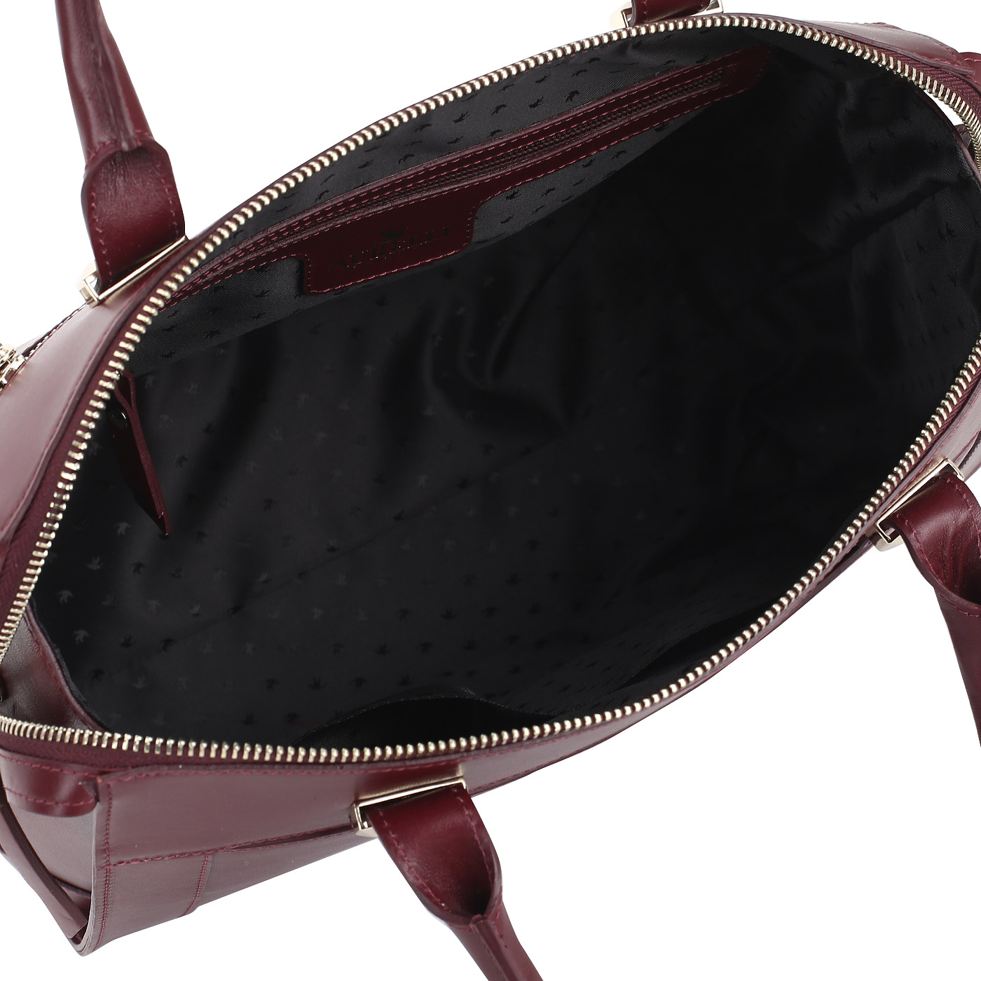 Бордовая сумка из гладкой кожи Aurelli 