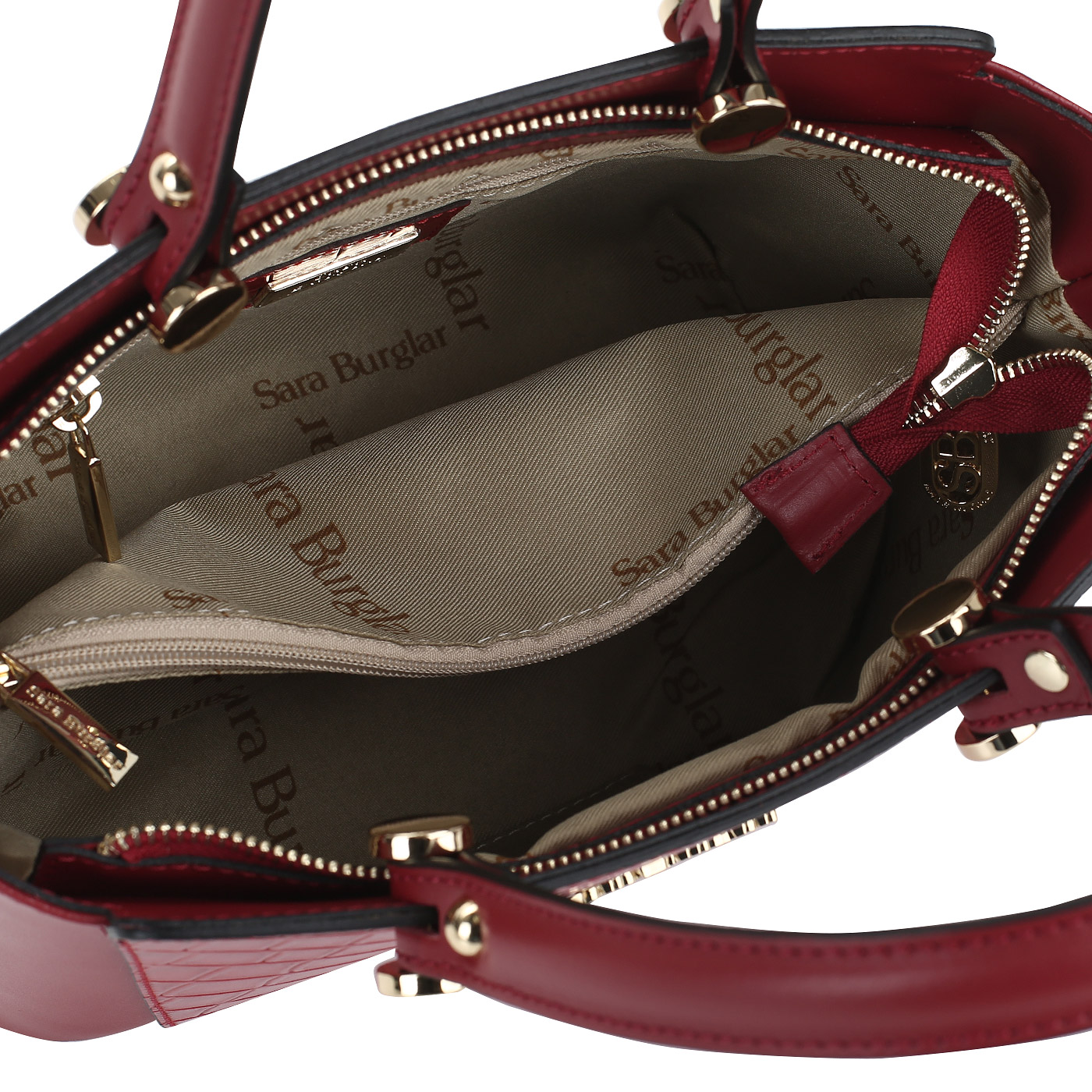 Сумка с крокодиловой отделкой Sara Burglar Pamela Cocco