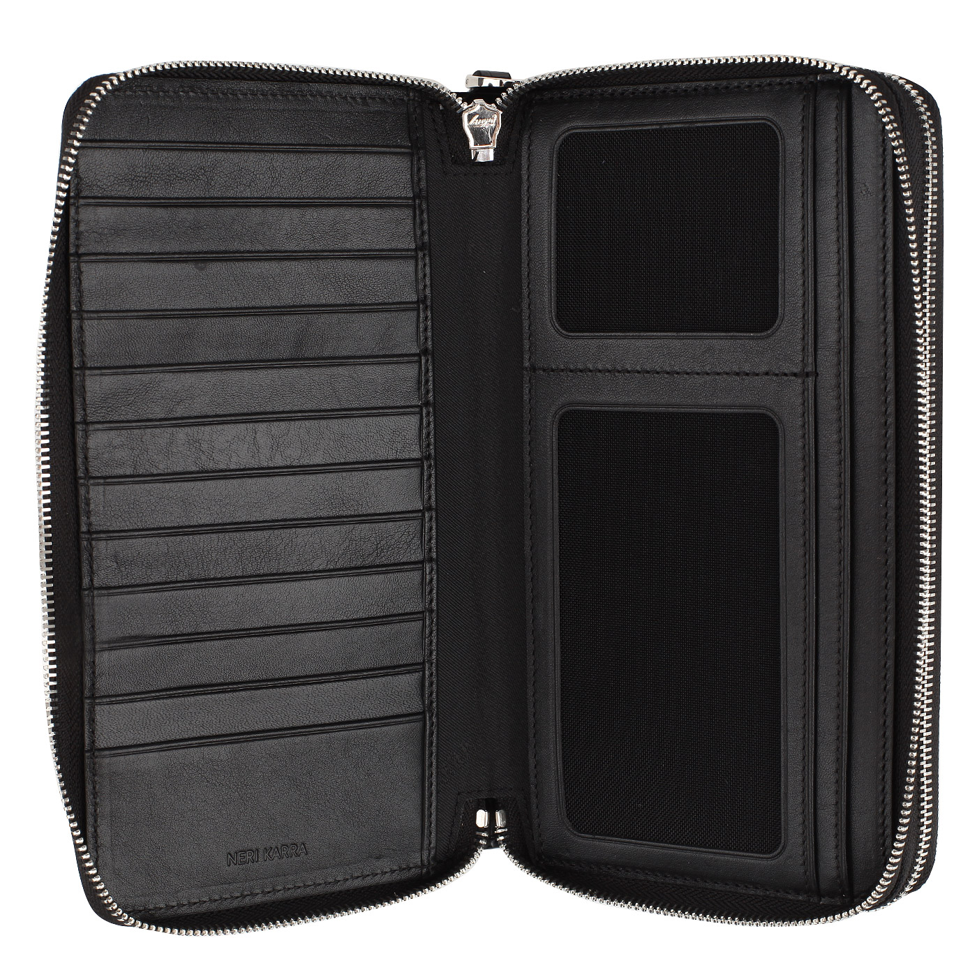 Черная кожаная барсетка Neri Karra 