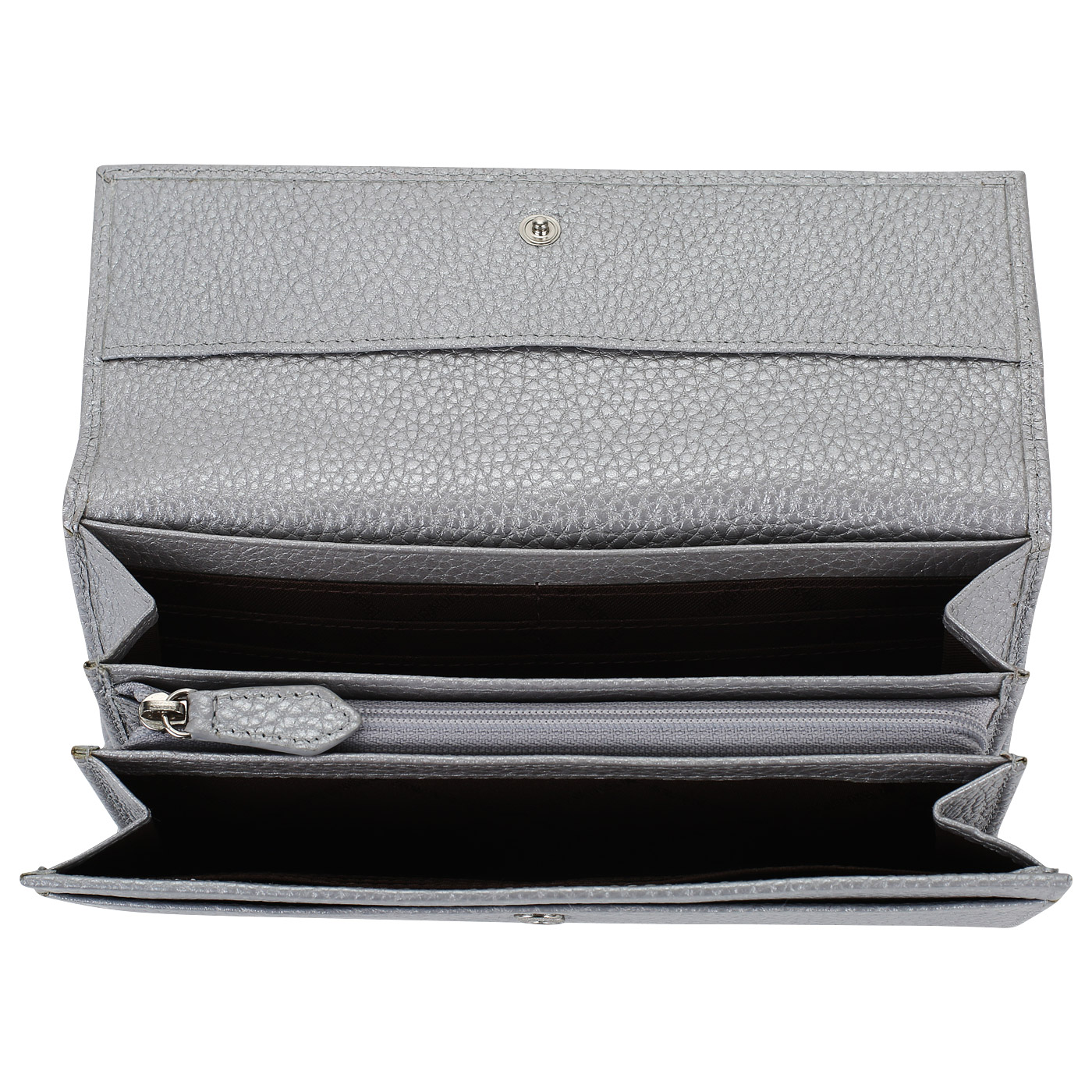 Серебристый кожаный кошелек Braun Buffel Ascoli