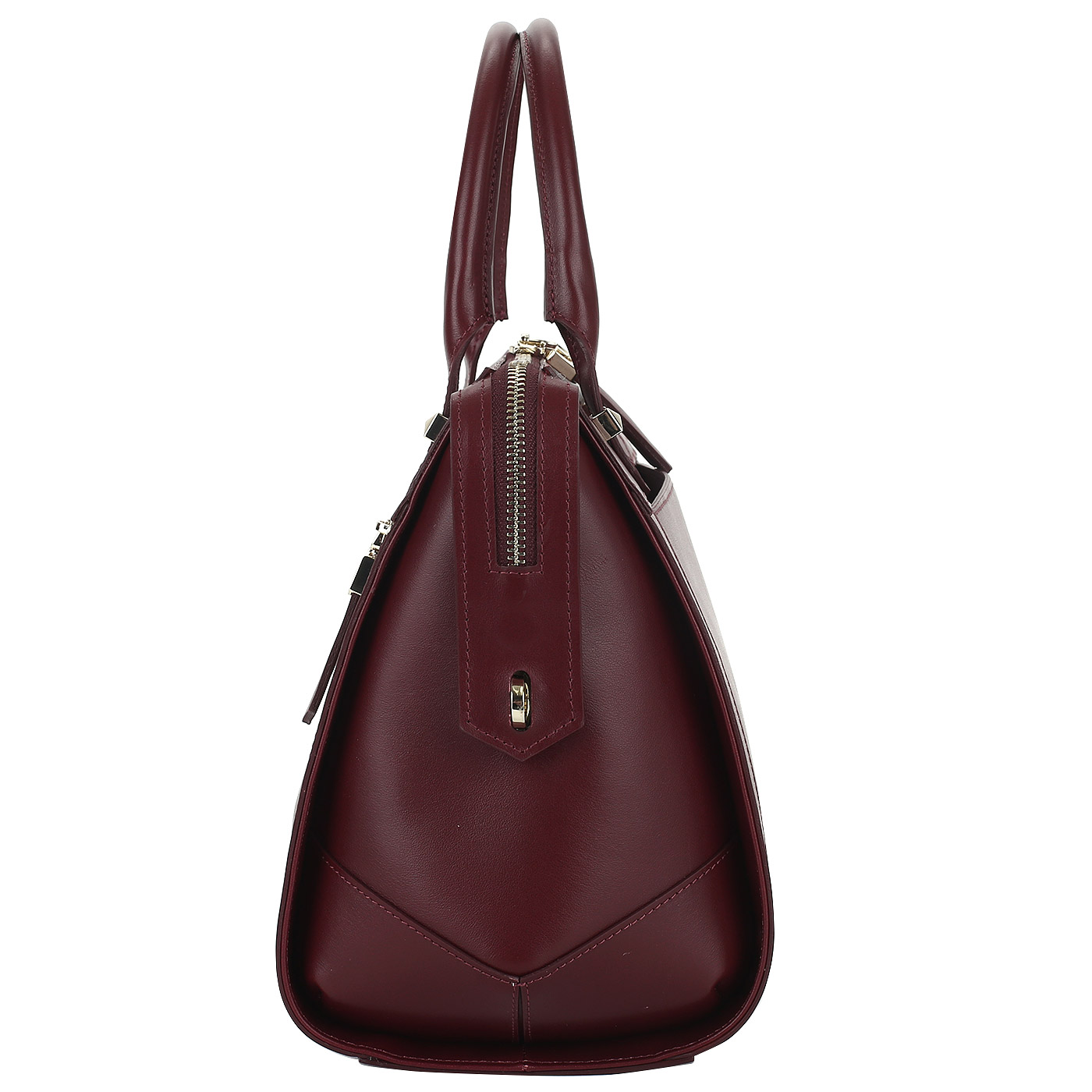 Бордовая сумка из гладкой кожи Aurelli 