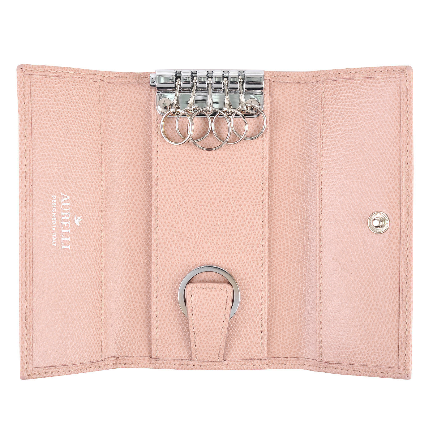 Кожаная ключница на кнопке Aurelli Alma