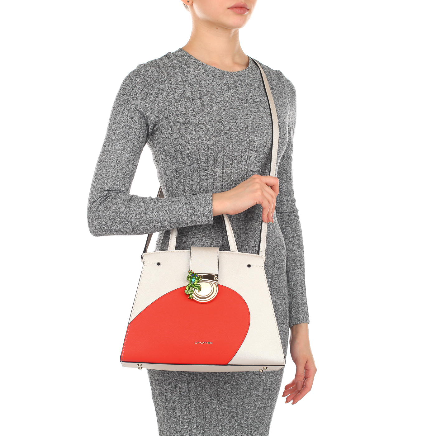 Женская сумка из разноцветного сафьяна Cromia Sunrise