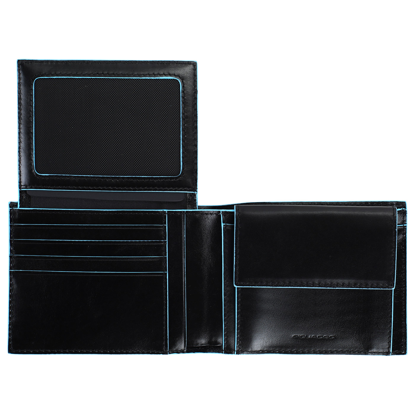 Мужское портмоне из гладкой кожи Piquadro Blue square
