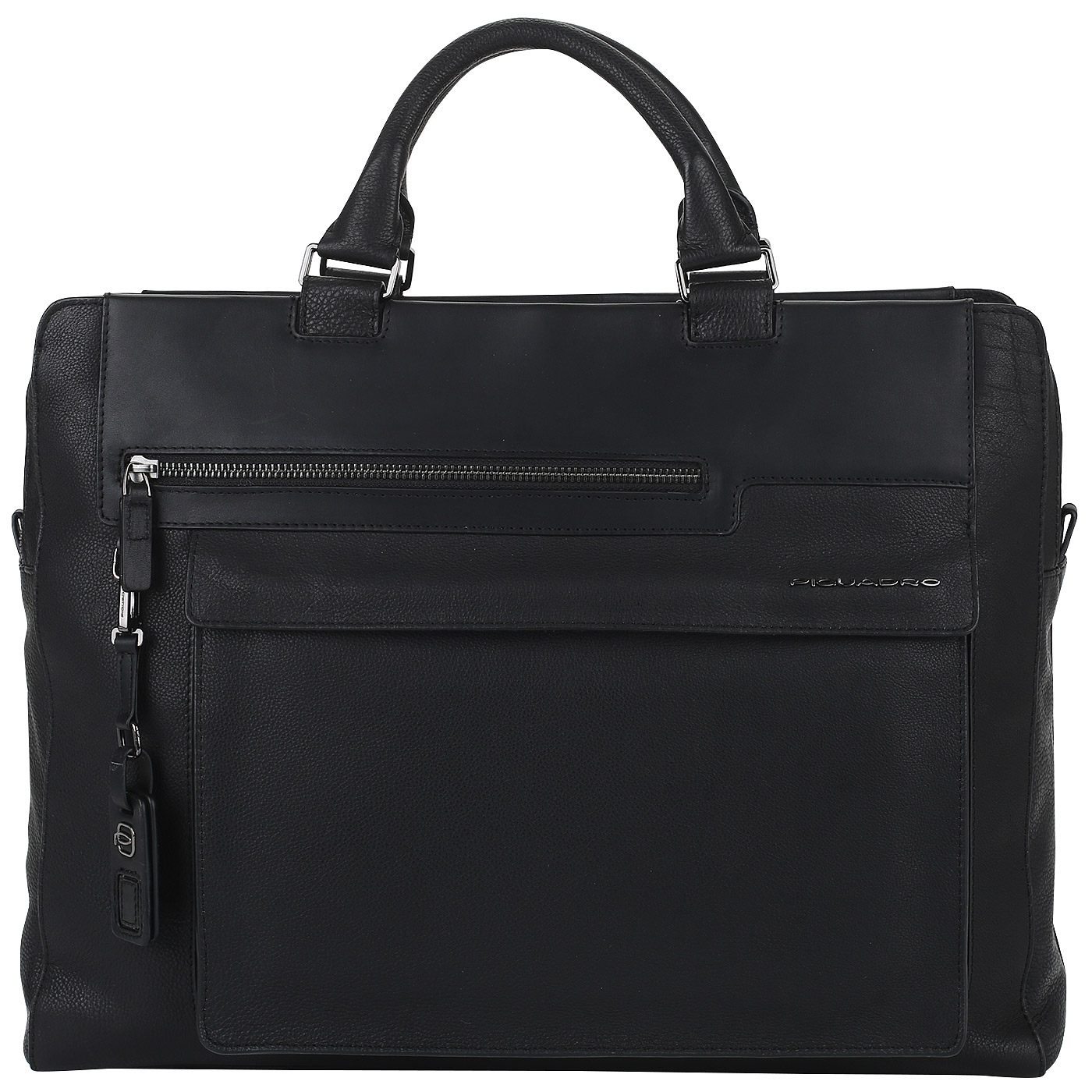 Piquadro Деловая сумка из черной кожи
