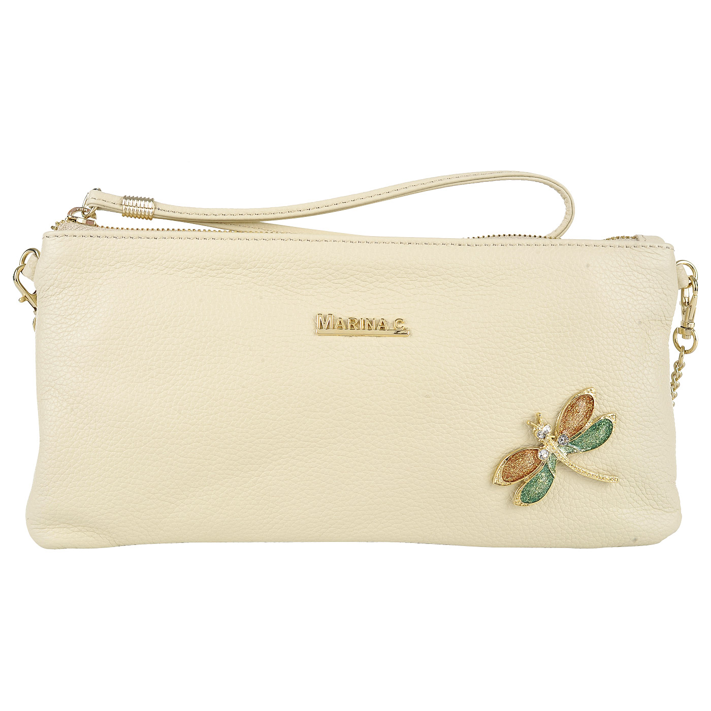 Женская кожаная сумка через плечо Marina Creazioni 